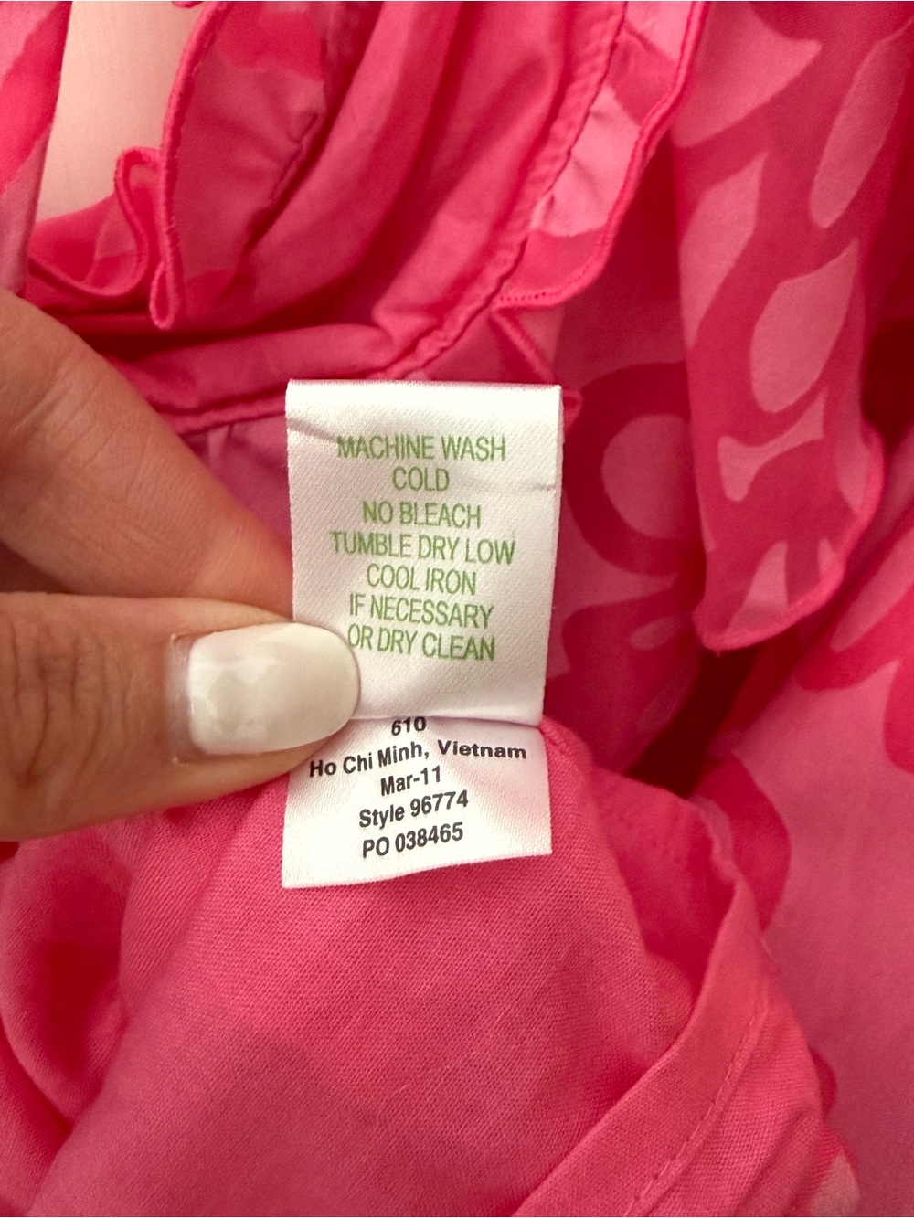 Lilly Pulitzer Pink Ruffle Top - Picture 5 of 5